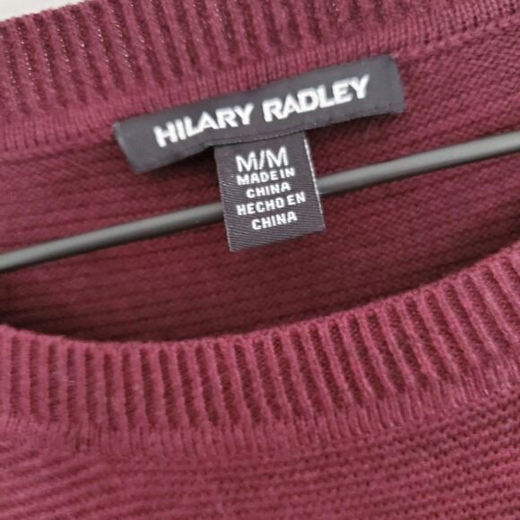 Women's Hilary Radley 2fer Heather Wine Size Medium Sweater - Picture 4 of 10